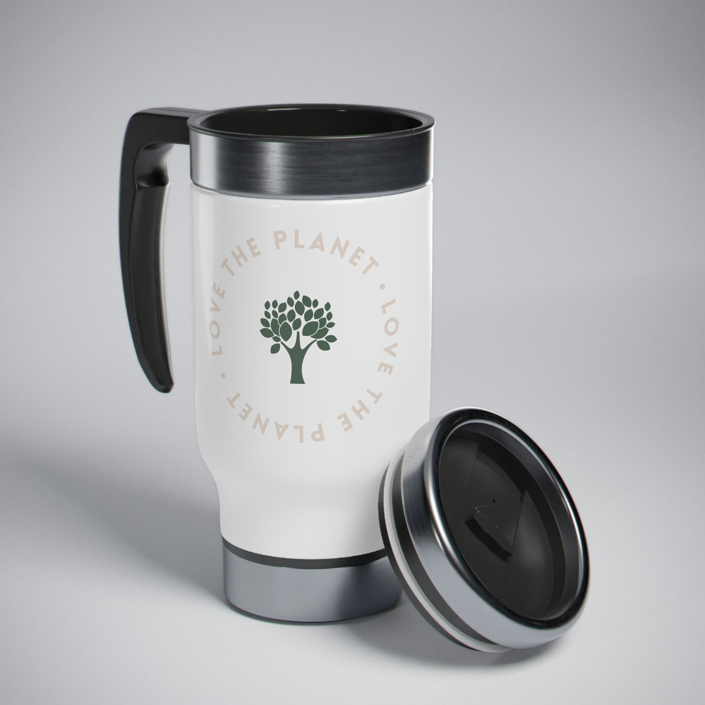 Stainless Steel Travel Mug with Handle, 14oz-Best gift