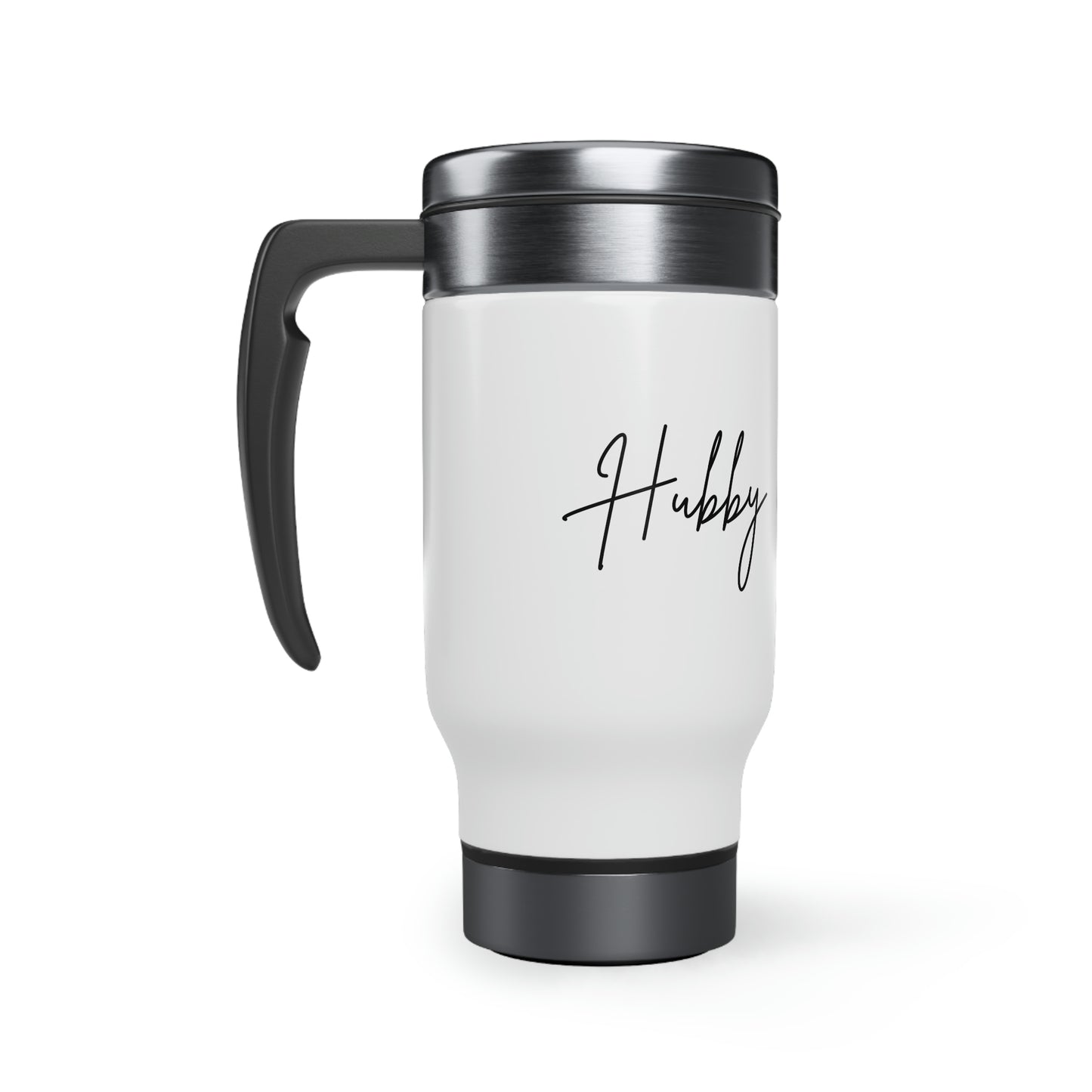 Stainless Steel Travel Mug with Handle, 14oz-Best Hubby Gift