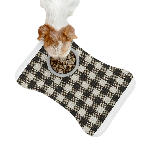 Pet Feeding Mats-Black and White