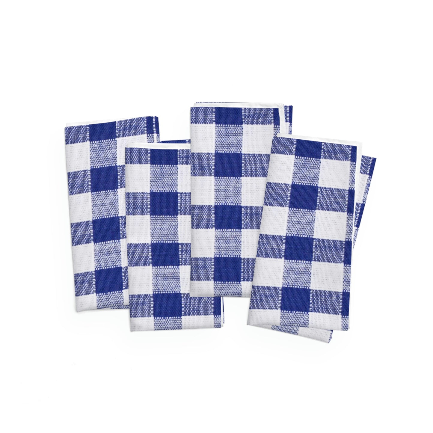 Blue and White Plaid Napkins