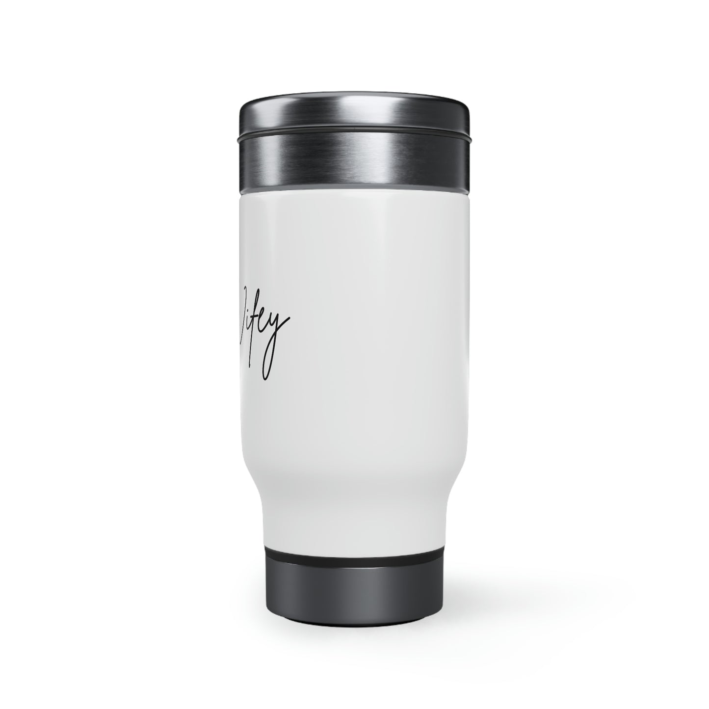 Stainless Steel Travel Mug with Handle, 14oz-Best Wifey Present